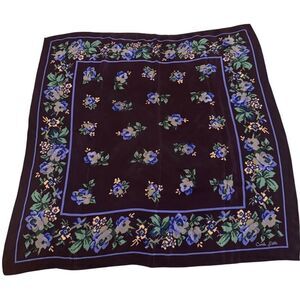 VTG Carol Little 100% Silk Square Scarf – Vintage Designer Print